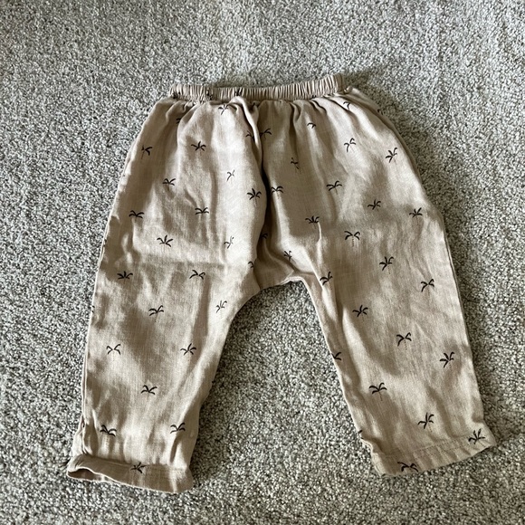 Rylee+Cru summer linen pants with palm tree design 6-12 months - Picture 4 of 4